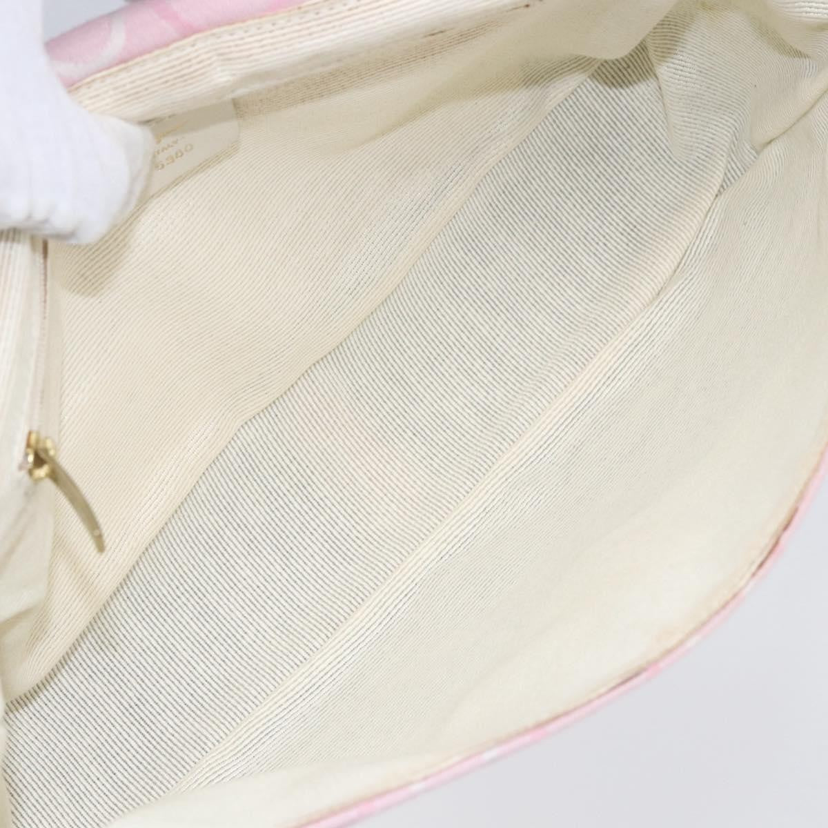 Salvatore Ferragamo Gancini Shoulder Bag Canvas, PINK, CANVAS, Shoulder bag