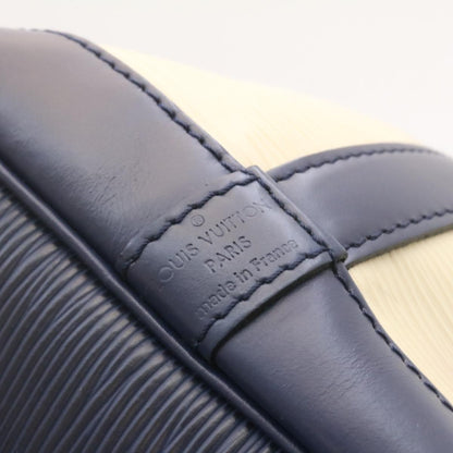 Louis Vuitton Petit Noe Handbag Two Tone Epi Leather, WHITE, LEATHER, Handbag