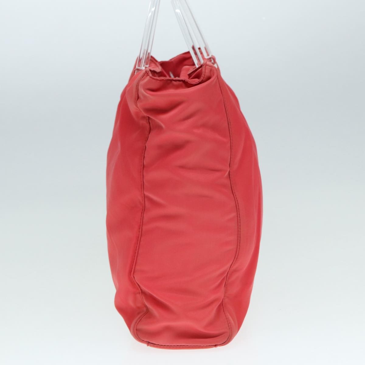 Prada Logo Flat Tote Bag. Nylon Tessuto, PINK, NYLON, Tote bag