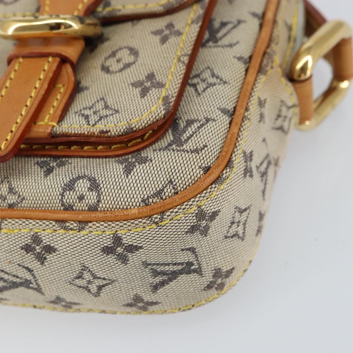 Louis Vuitton Juliette Crossbody Bag Mini Lin, BLUE, CANVAS, Shoulder bag