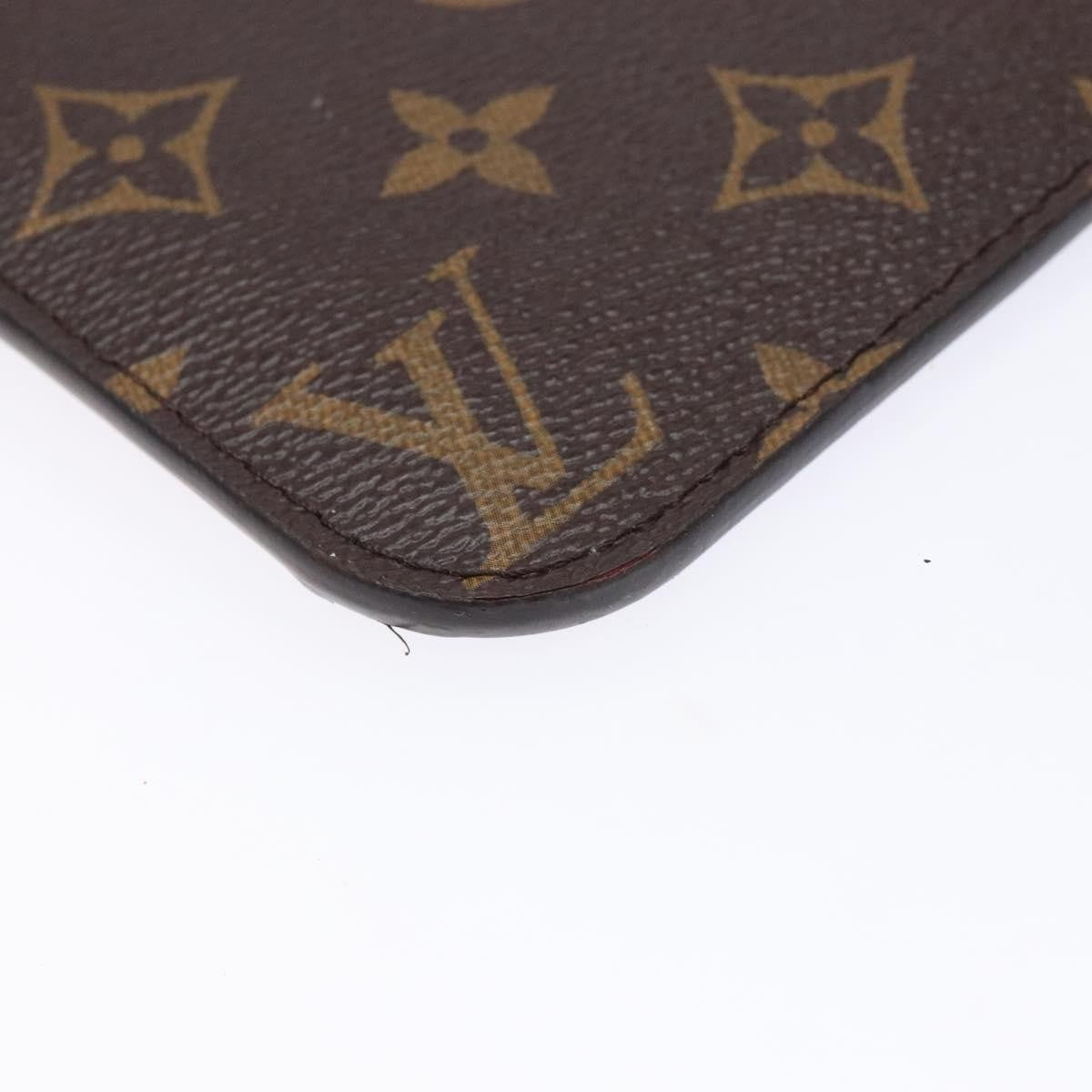 Louis Vuitton Neverfull Pochette Monogram Canvas, BROWN, CANVAS, Tote bag
