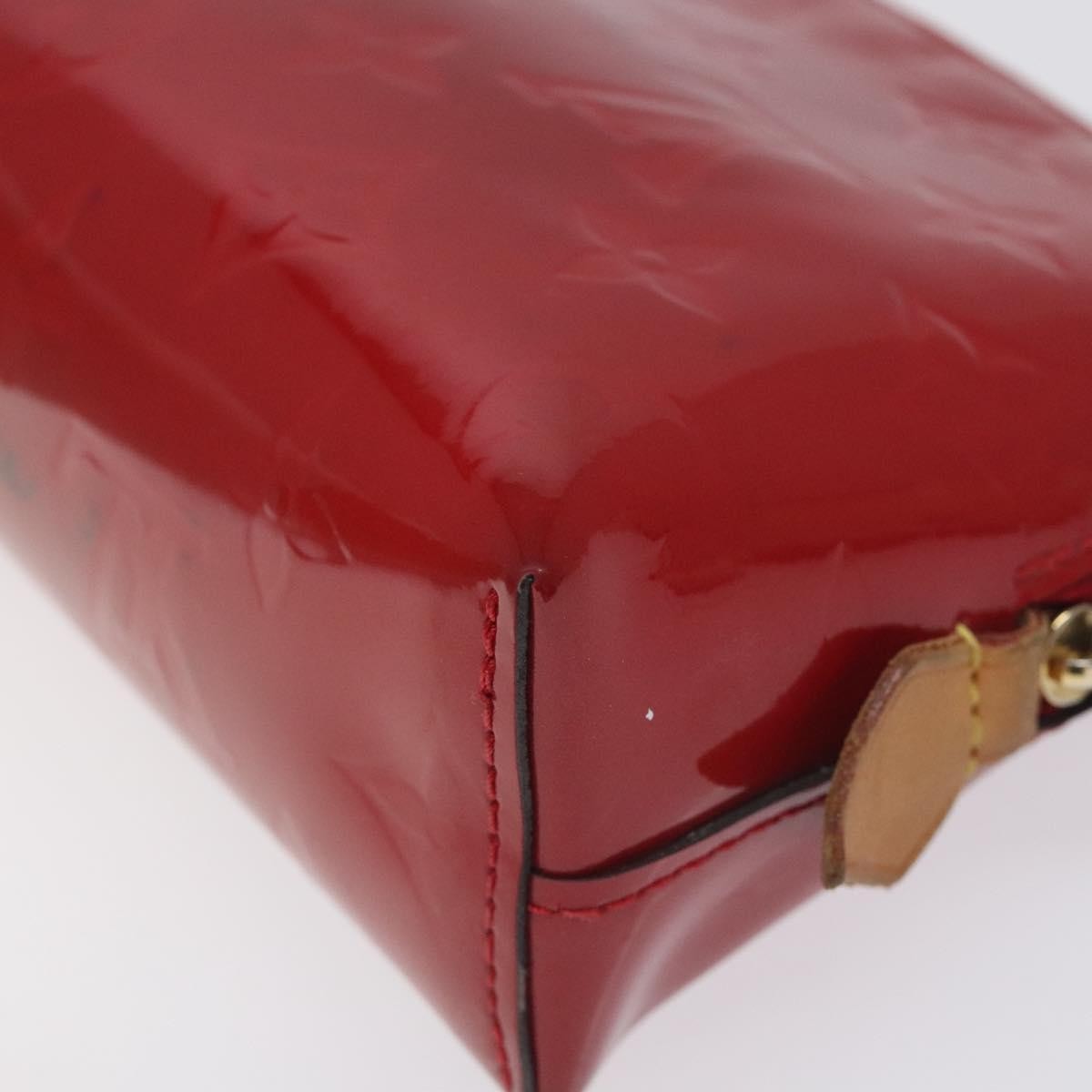Louis Vuitton Cosmetic Pouch Monogram Vernis, RED, PATENT_LEATHER, Toiletry Case