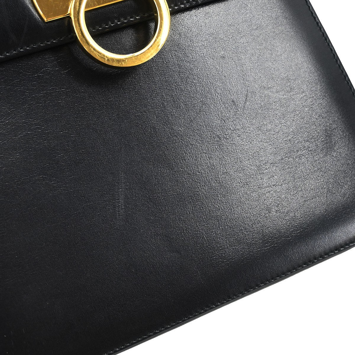 Salvatore Ferragamo Convertible Top Handle Bag Leather, BLACK, LEATHER, Handbag