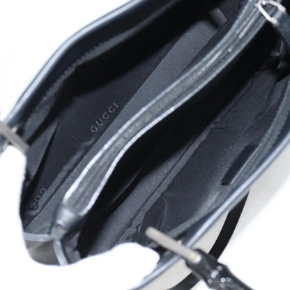 Gucci Bamboo Top Handle Convertible Tote Leather, BLACK, LEATHER, Tote bag