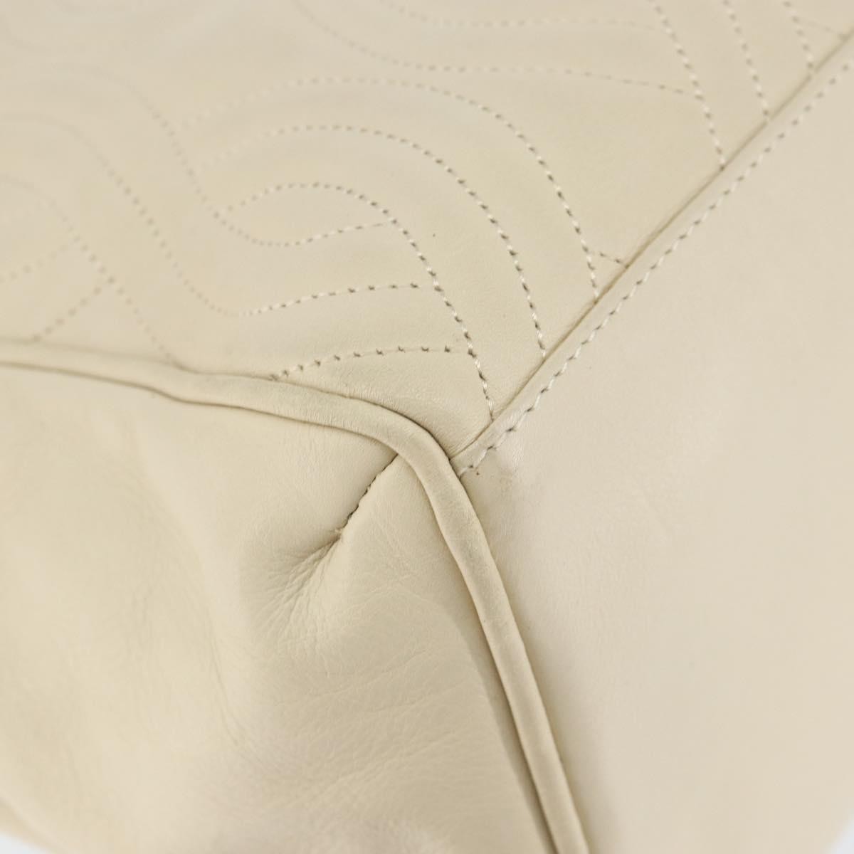 Fendi Wave Stitch Handbag Leather, BEIGE, LEATHER, Handbag