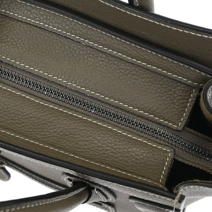 Celine Luggage Bag Grainy Leather, BROWN, LEATHER, Handbag