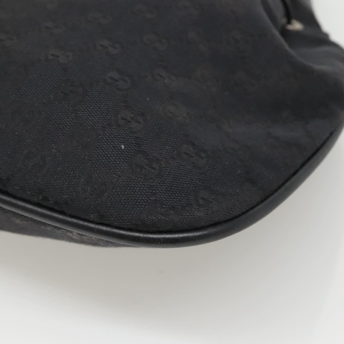 Gucci Miss Bamboo Bucket Bag GG Canvas, BLACK, CANVAS, Shoulder bag