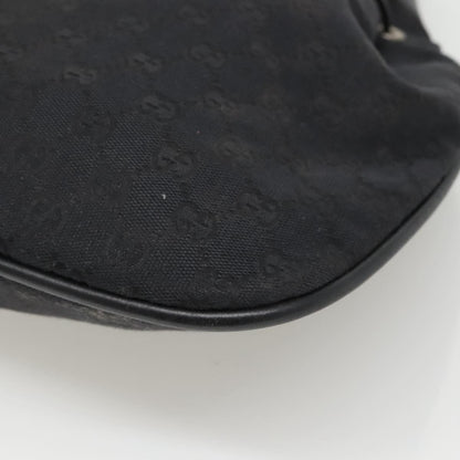 Gucci Miss Bamboo Bucket Bag GG Canvas, BLACK, CANVAS, Shoulder bag