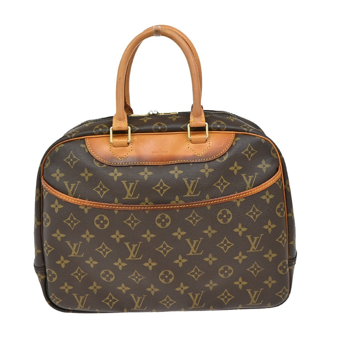Louis Vuitton Deauville Handbag Monogram Canvas, BROWN, CANVAS, Handbag