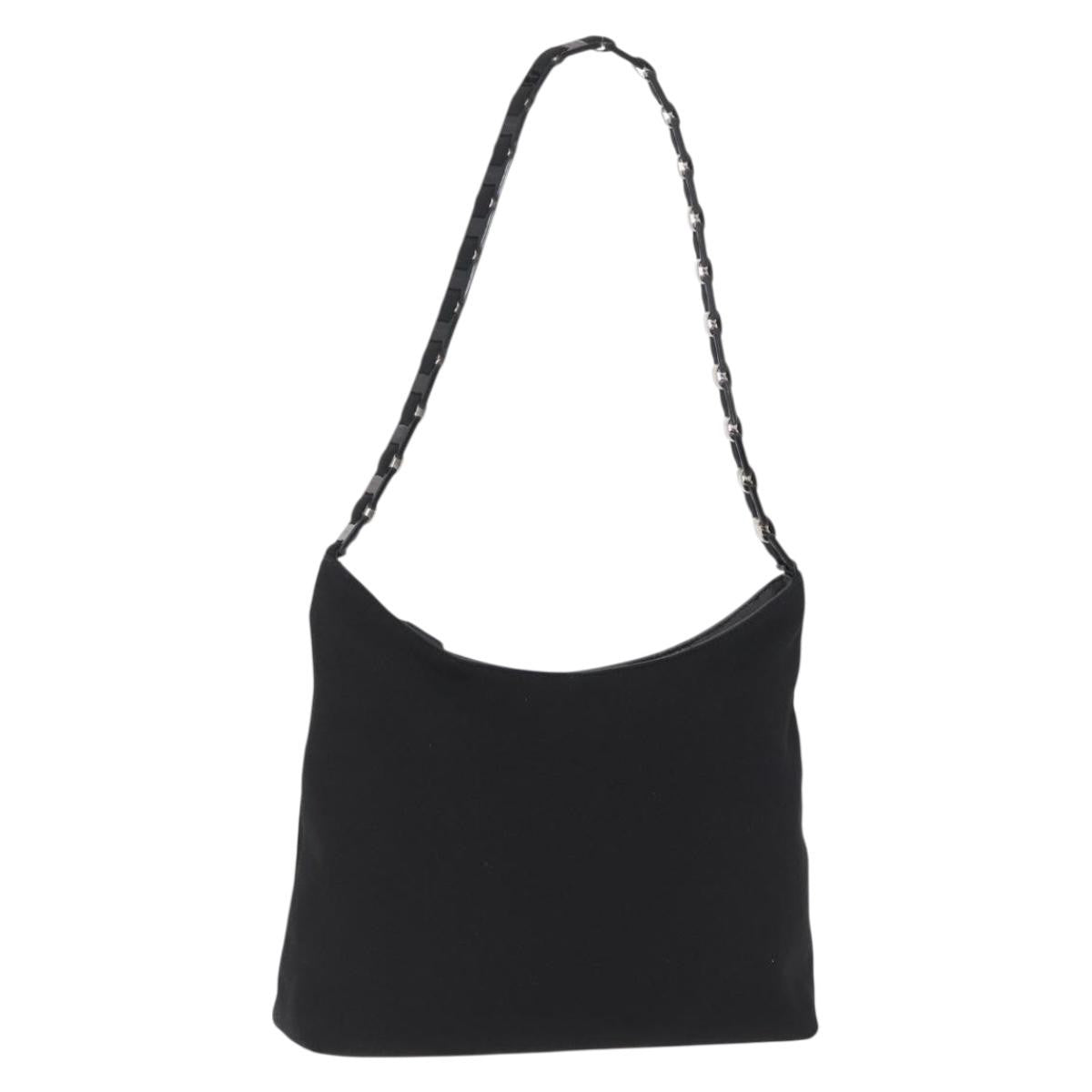 Salvatore Ferragamo Vala Shoulder Bag Nylon, BLACK, NYLON, Shoulder bag