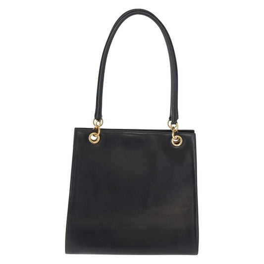 Salvatore Ferragamo Gancini Shoulder Bag Leather, NAVY, LEATHER, Shoulder bag