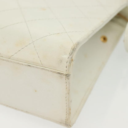 Chanel CC Shoulder Bag Quilted Caviar, WHITE, LEATHER, Shoulder bag