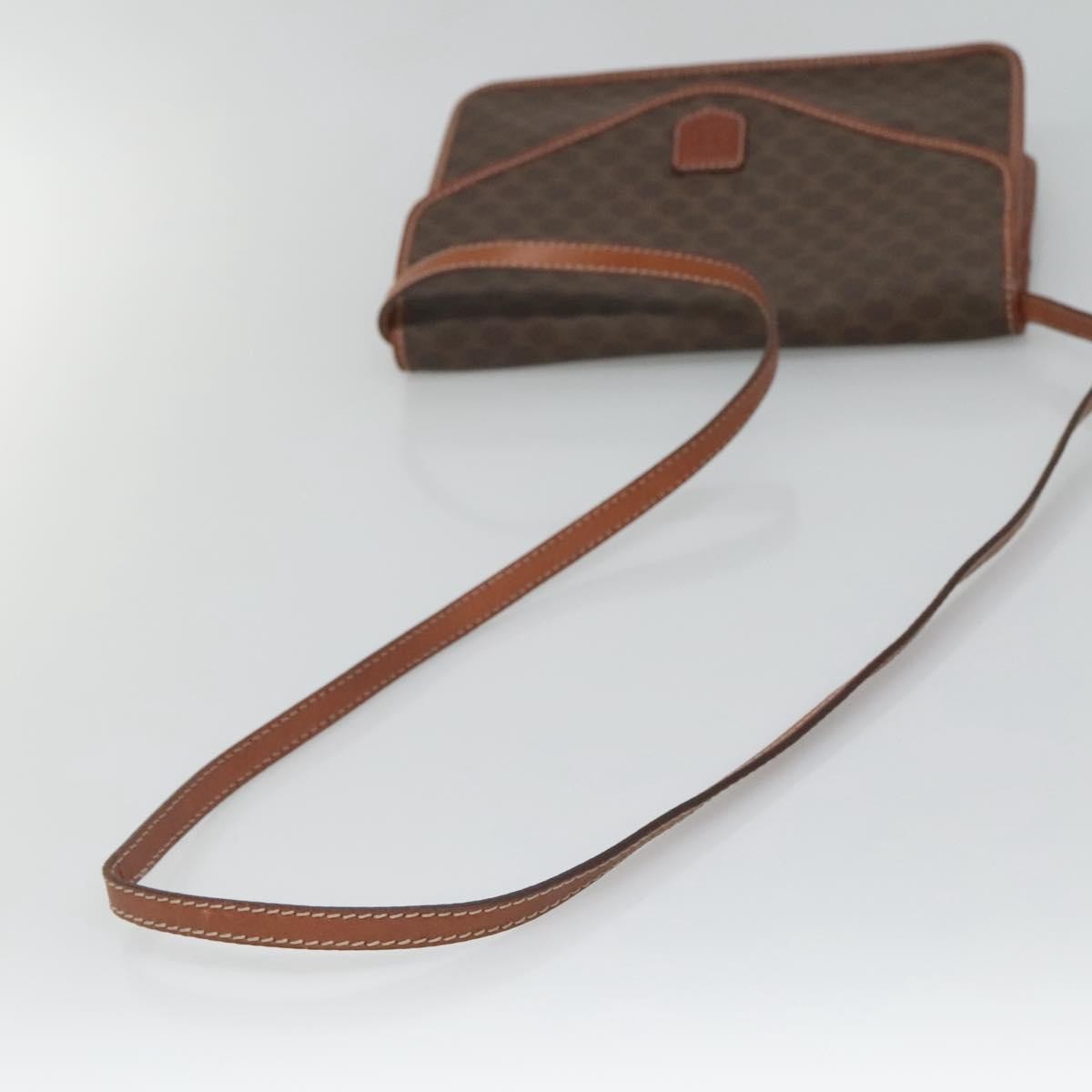 Celine Macadam Shoulder Bag PVC Leather, BROWN, CANVAS, Shoulder bag