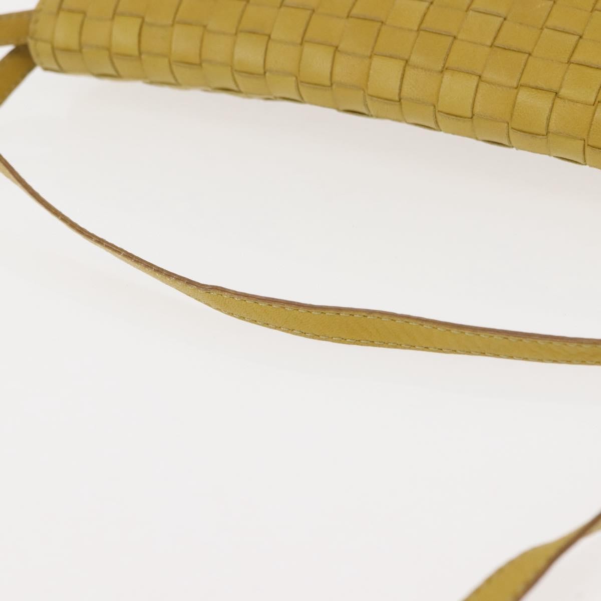 Bottega Veneta Intrecciato Leather, YELLOW, LEATHER, Shoulder bag