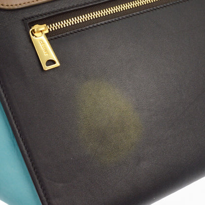 Celine Tricolor Trapeze Bag Leather, MULTICOLOUR, LEATHER, Handbag