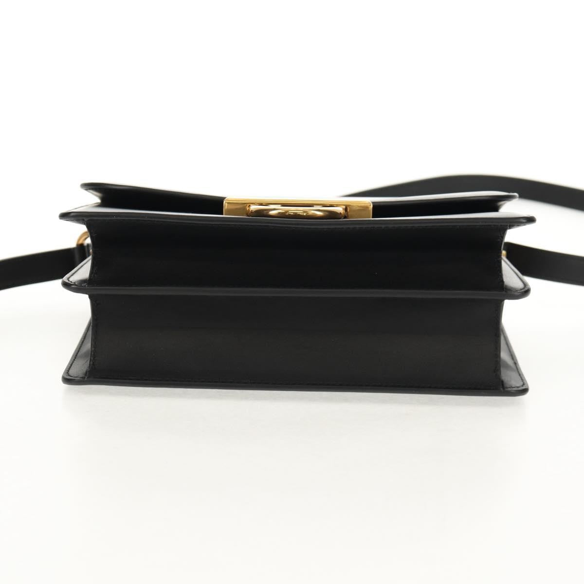 Salvatore Ferragamo Joanne Shoulder Bag Leather, BLACK, LEATHER, Shoulder bag