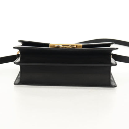 Salvatore Ferragamo Joanne Shoulder Bag Leather, BLACK, LEATHER, Shoulder bag