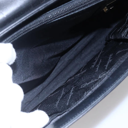 Salvatore Ferragamo Gancini handbag Leather, BLACK, LEATHER, Handbag