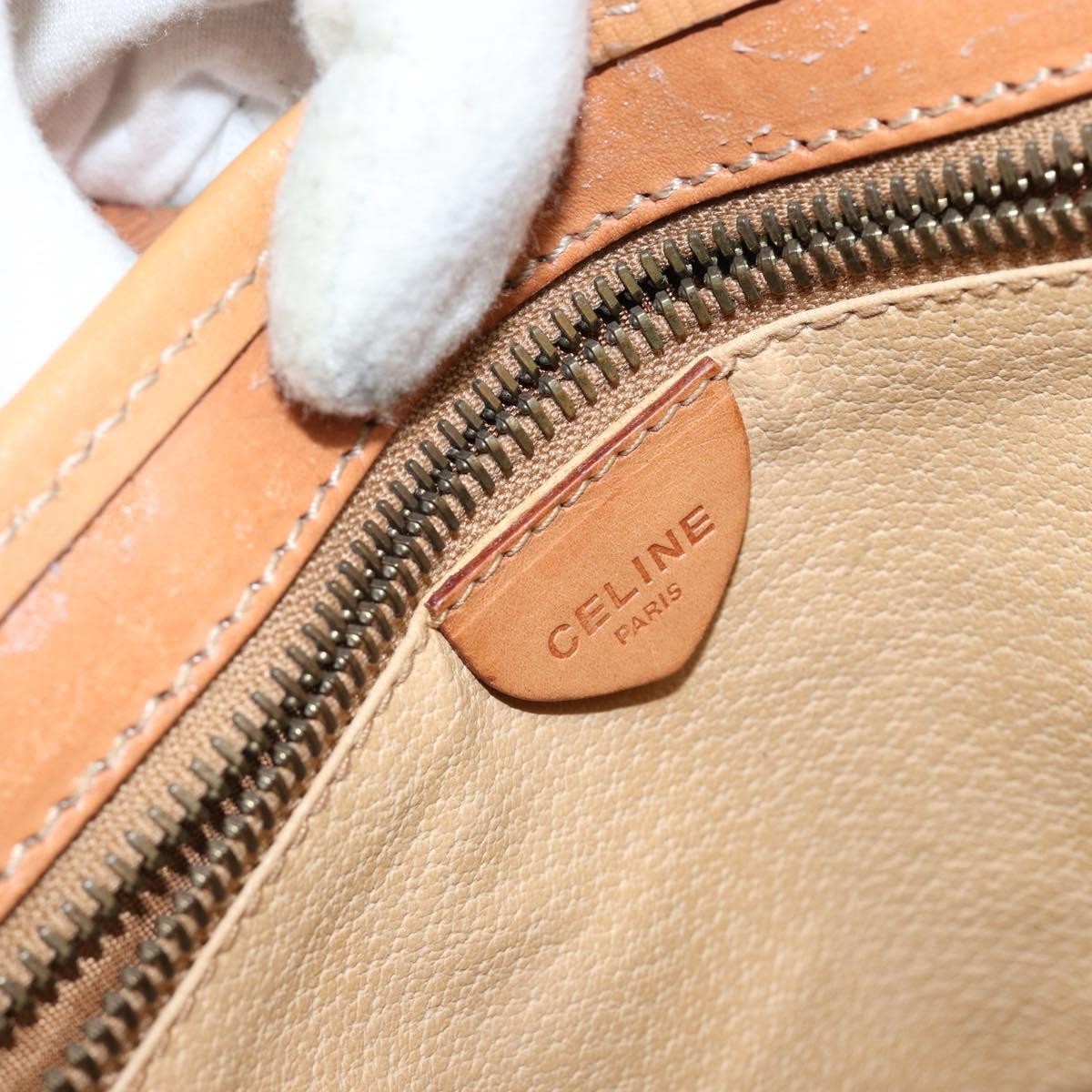 Celine Macadam Shoulder Bag PVC Leather, BEIGE, CANVAS, Shoulder bag