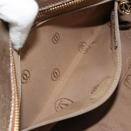 cartier Marcello Handbag Leather, GOLD, LEATHER, Tote bag