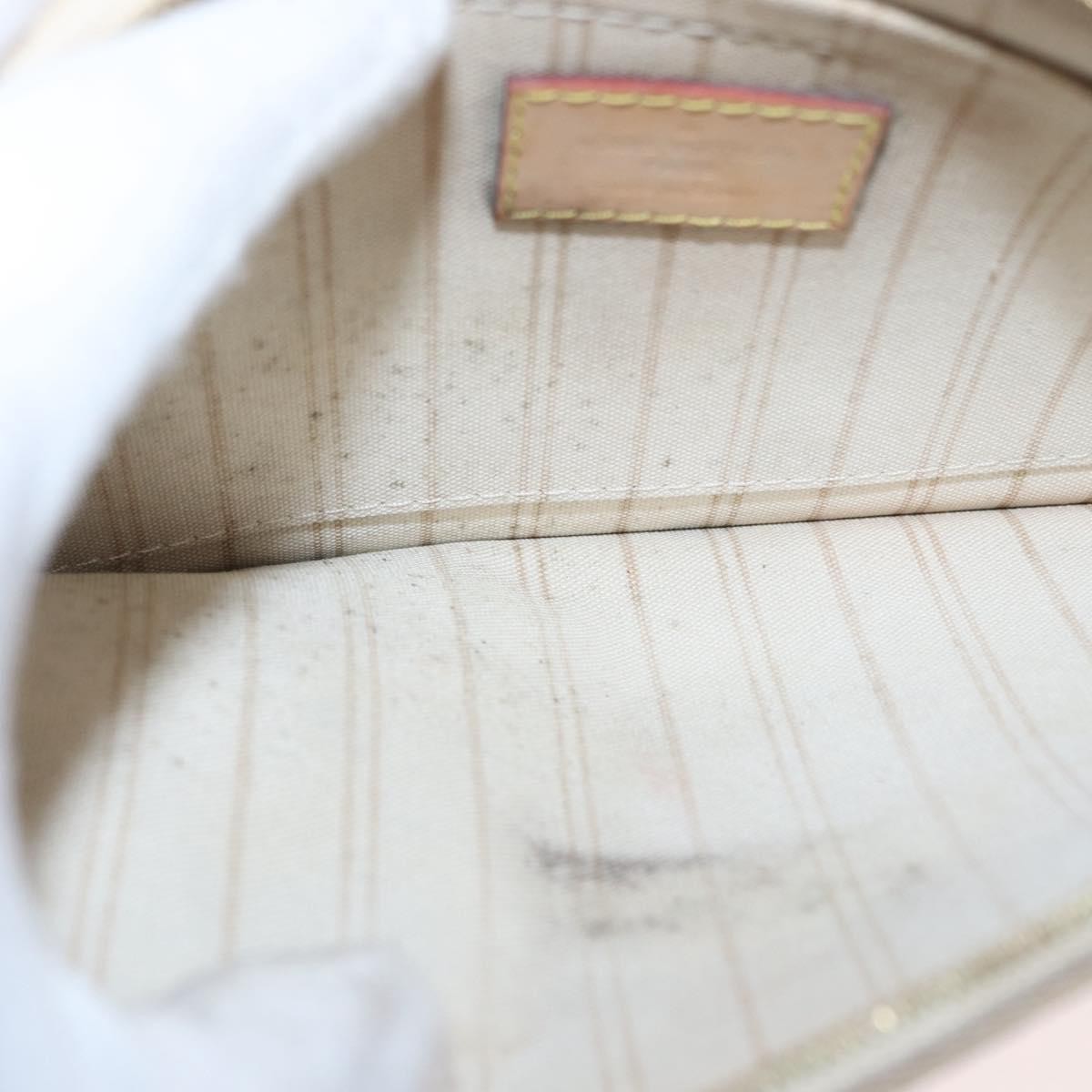 Louis Vuitton Neverfull Pochette Damier, WHITE, CANVAS, Clutche & pouche