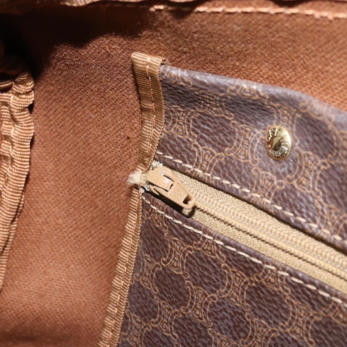 Celine Vintage Macadam Boston bag Canvas, BROWN, CANVAS, Handbag