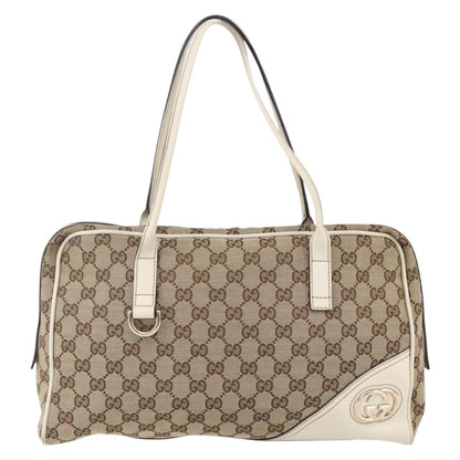 Gucci New Britt Boston Bag GG Canvas, BEIGE, CANVAS, Travel bag