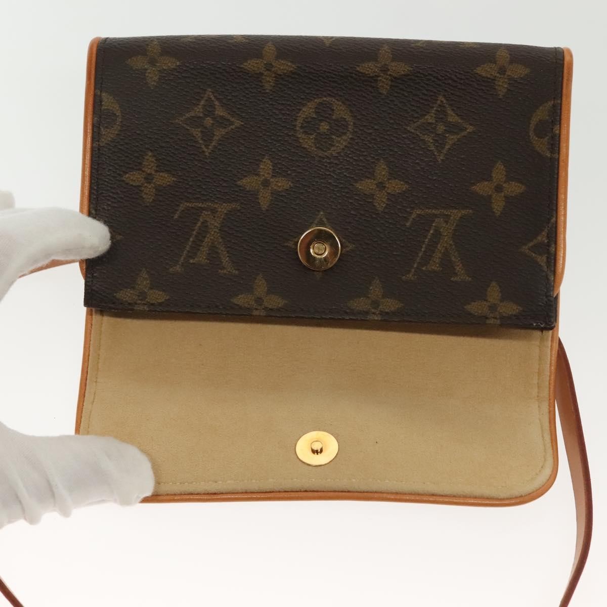 Louis Vuitton Florentine Waist Bag Monogram Canvas, BROWN, CANVAS, Clutche & pouche
