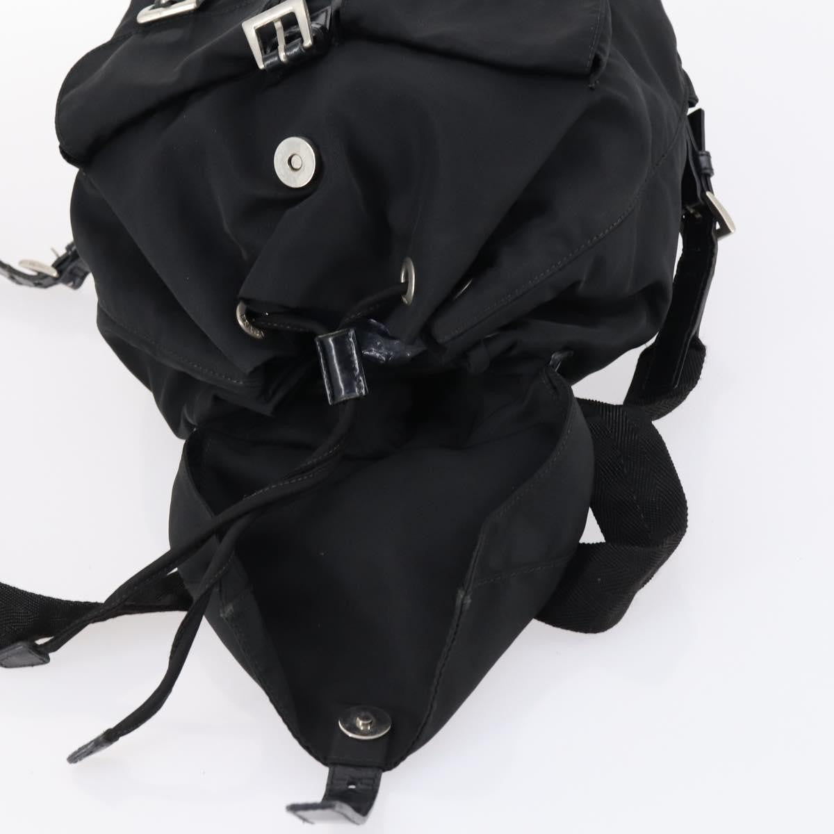 Prada Double Front Pocket Backpack Tessuto, BLACK, NYLON, Backpack