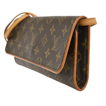 Louis Vuitton Twin Handbag Monogram Canvas, Brown, Canvas, Clutch