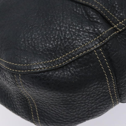 Prada Vintage Shoulder Bag Leather, NAVY, LEATHER, Shoulder bag