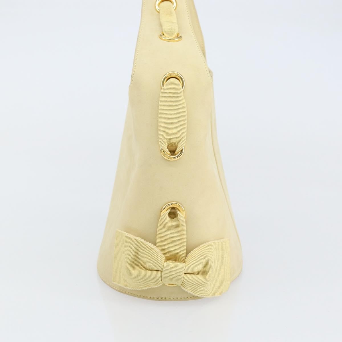 Salvatore Ferragamo Vala Handbag Suede, GOLD, SUEDE, Handbag