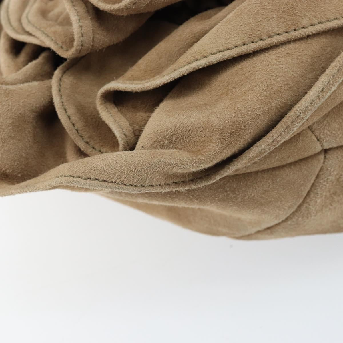 Saint Laurent Vintage Shoulder Bag Suede, BEIGE, SUEDE, Shoulder bag