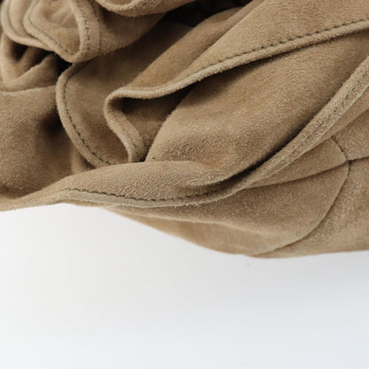 Saint Laurent Vintage Shoulder Bag Suede, BEIGE, SUEDE, Shoulder bag