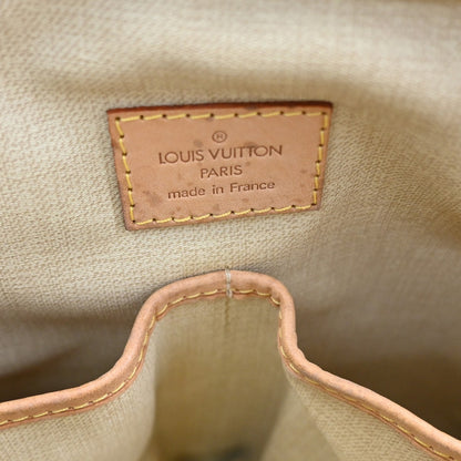 Louis Vuitton Trouville Handbag Monogram Canvas, Brown, Leather, Handbag