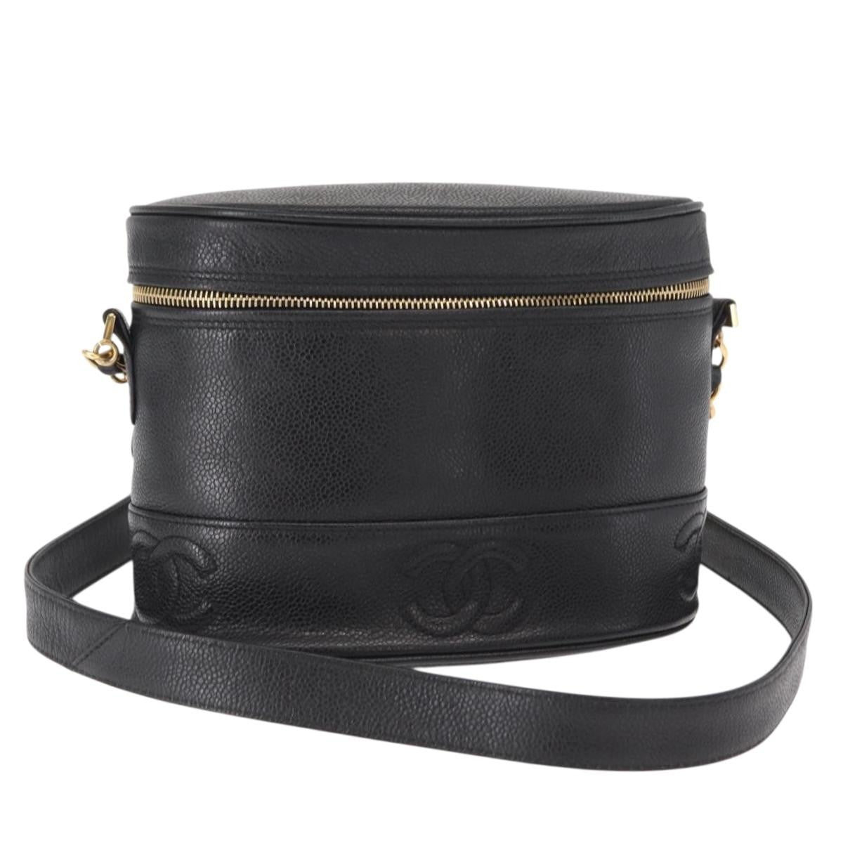 Chanel Vintage CC Shoulder Bag Caviar, BLACK, LEATHER, Shoulder bag
