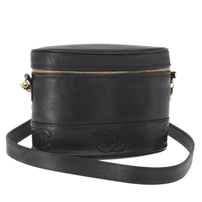 Chanel Vintage CC Shoulder Bag Caviar, BLACK, LEATHER, Shoulder bag