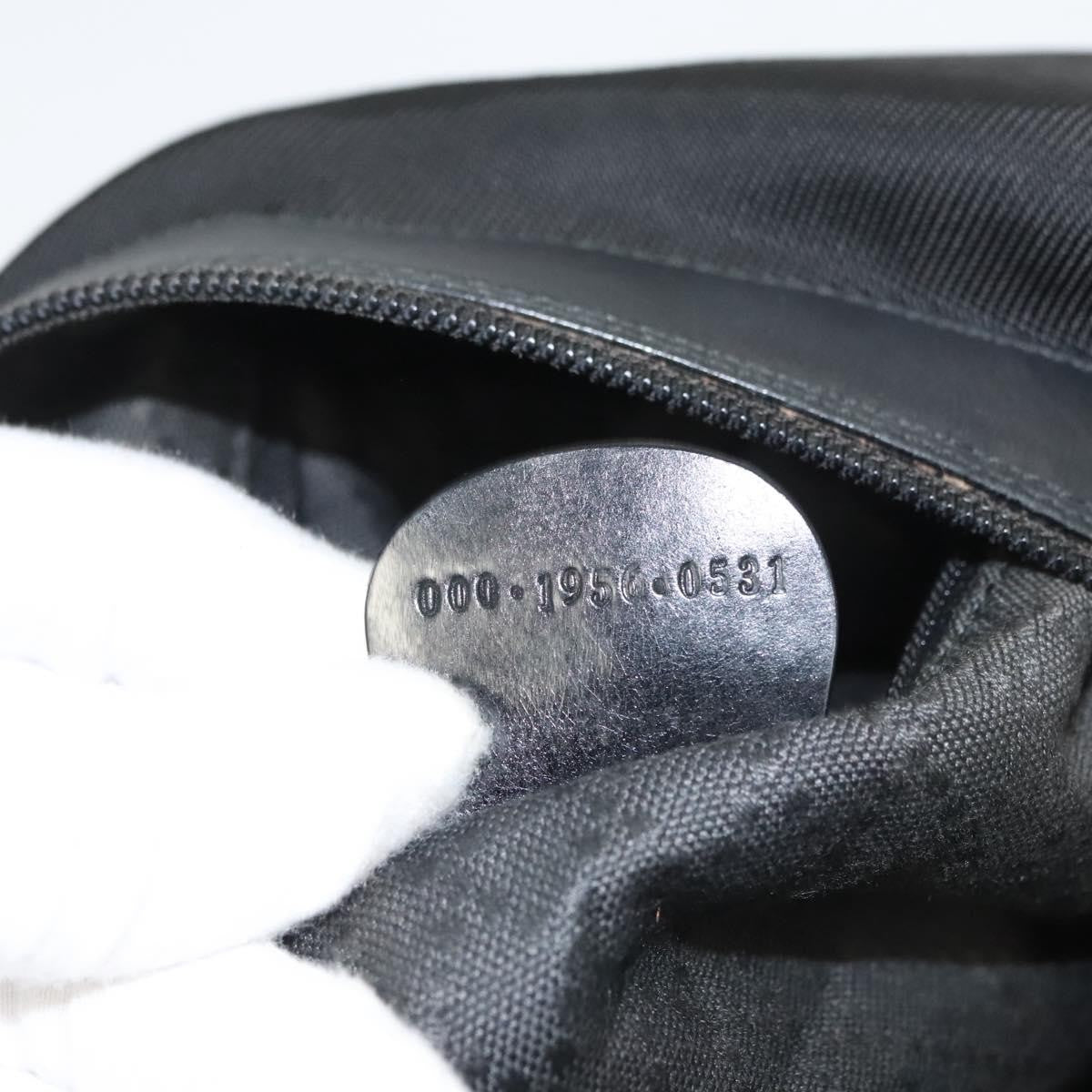 Gucci Vintage Bamboo Handle Bag Nylon, BLACK, NYLON, Handbag