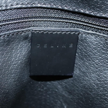 Celine Vintage Macadam Backpack Canvas and Leather, BLACK, CANVAS, Backpack