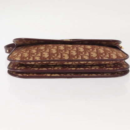 Christian Dior Vintage Trotter Flap Shoulder Bag Canvas, RED, CANVAS, Shoulder bag