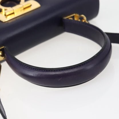 Salvatore Ferragamo Gancini Convertible Top Handle Bag Leather, PURPLE, LEATHER, Handbag