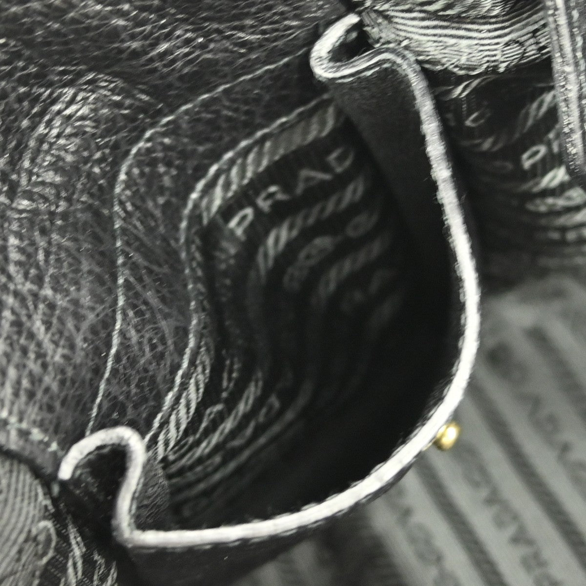 Prada Front Flap Pocket Tote Nylon, BLACK, NYLON, Handbag