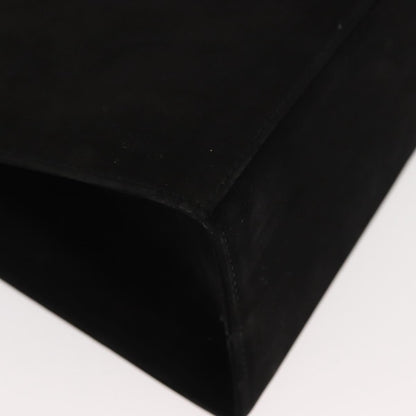 Salvatore Ferragamo Vintage Gancini Chain Shoulder Bag Suede, BLACK, SUEDE, Shoulder bag