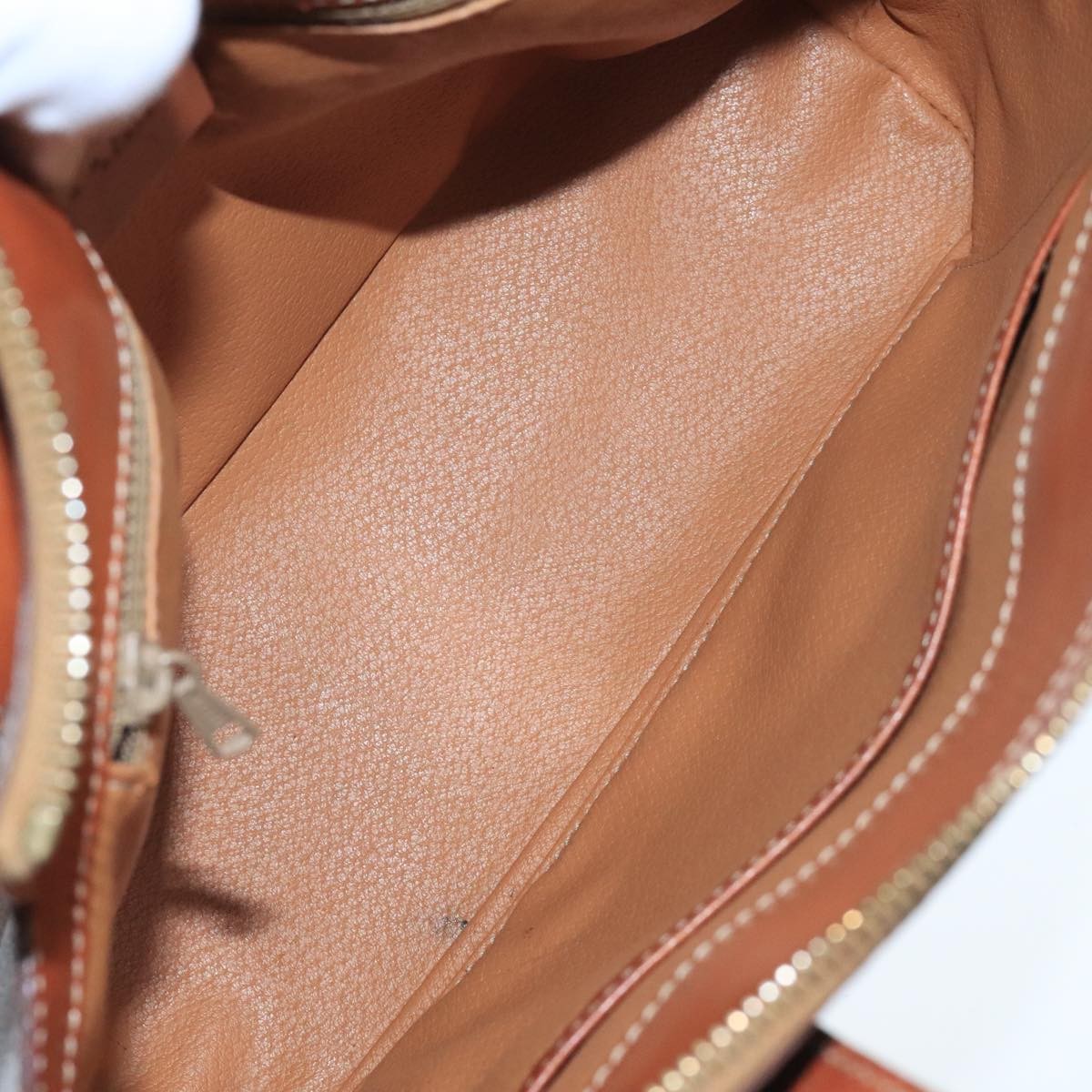 Celine Macadam Handbag Macadam with leather, BROWN, CANVAS, Handbag