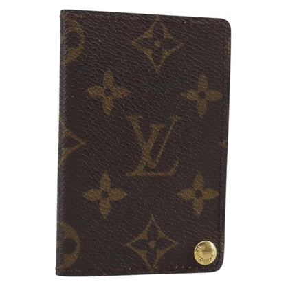 Louis Vuitton Porte Cartes Pression Card Case Monogram Canvas, BROWN, CANVAS, Card Holders