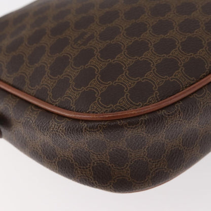 Celine Vintage Macadam Shoulder Bag Canvas, Brown, PVC, Shoulder Bag