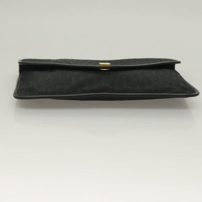 Christian Dior Vintage Trotter Pouch Diorissimo Canvas, BLACK, CANVAS, Clutche & pouche