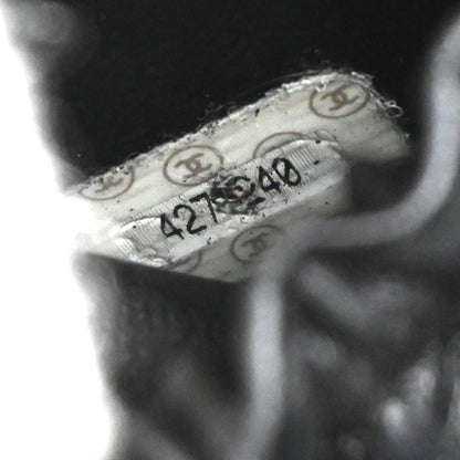 Chanel Vintage Cosmetic Case Leather, BLACK, LEATHER, Handbag