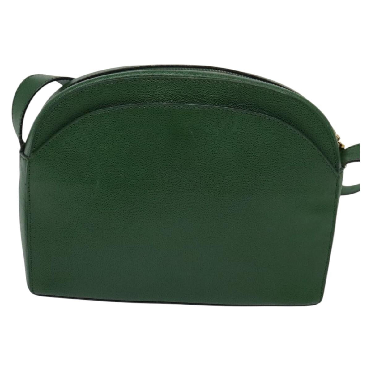 Celine Shoulder Bag Leather, GREEN, LEATHER, Shoulder bag