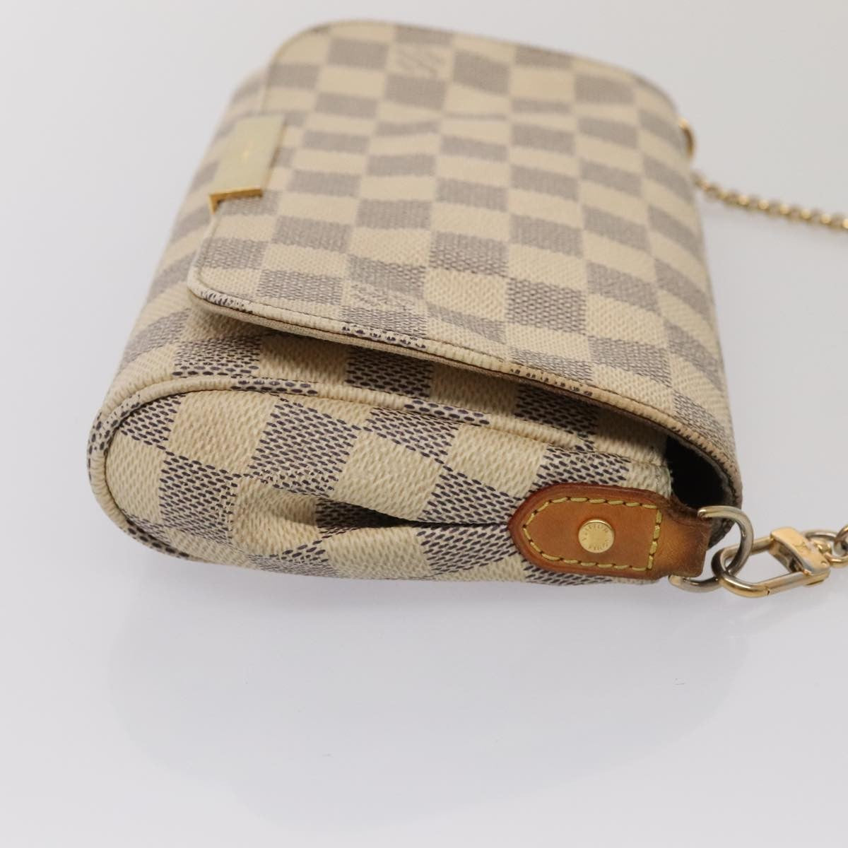 Louis Vuitton Favorite Handbag Damier, WHITE, CANVAS, Handbag